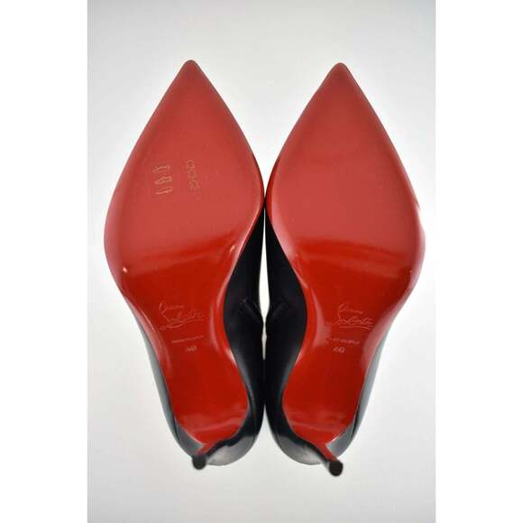 Christian Louboutin Booty Chain 100 Black Calf Leather Ankle Heel Bootie 40 - Picture 12 of 12